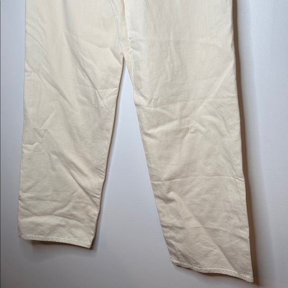 NWT The Wide-Leg Jean in Summer Denim ecru wash tan jeans size 28 - Picture 8 of 9